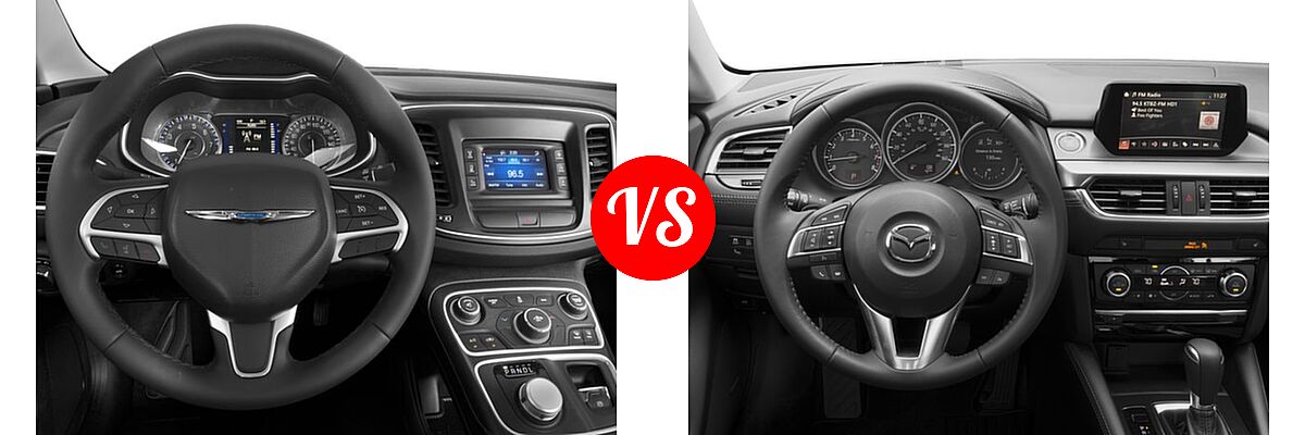 2016 Chrysler 200 Sedan LX vs. 2016 Mazda 6 Sedan i Grand Touring - Dashboard Comparison