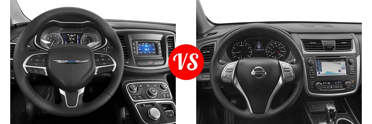 2016 Chrysler 200 Sedan LX vs. 2016 Nissan Altima Sedan 2.5 SL / 3.5 SL - Dashboard Comparison