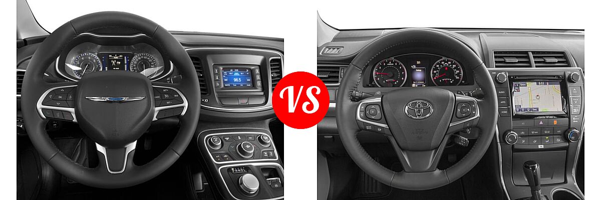 2016 Chrysler 200 Sedan LX vs. 2016 Toyota Camry Sedan SE / SE w/Special Edition Pkg / XSE - Dashboard Comparison