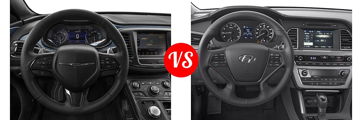 2016 Chrysler 200 Sedan S / Touring vs. 2016 Hyundai Sonata Sedan 2.4L Sport - Dashboard Comparison