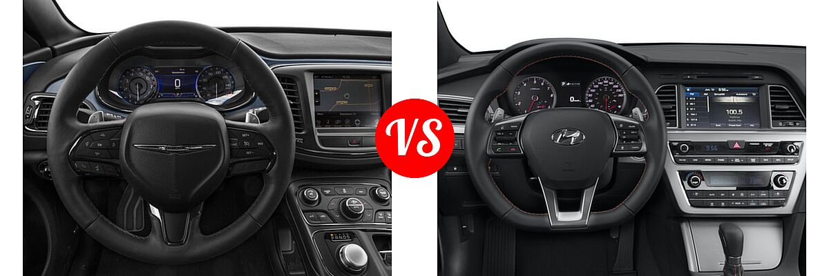 2016 Chrysler 200 Sedan S / Touring vs. 2016 Hyundai Sonata Sedan 2.0T Sport - Dashboard Comparison