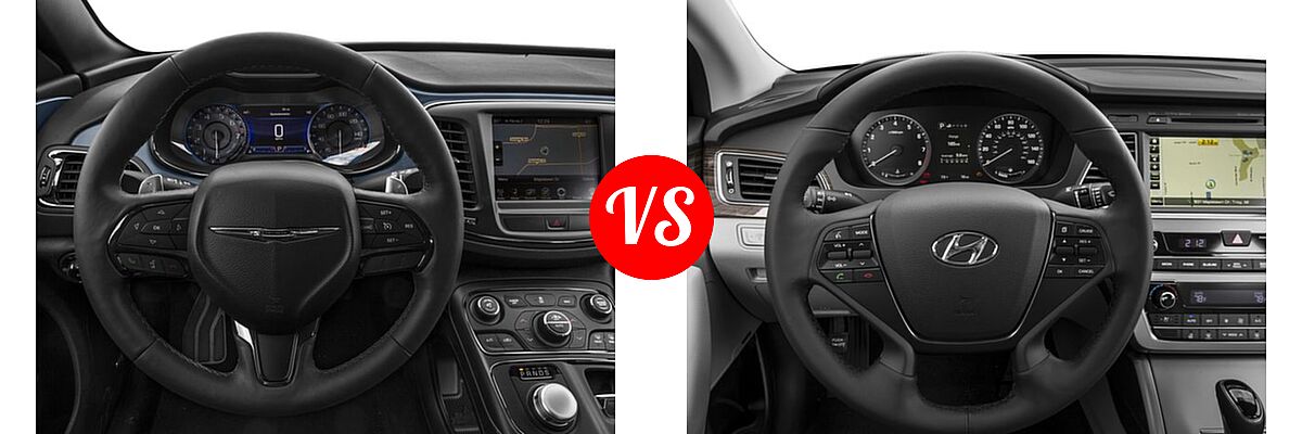 2016 Chrysler 200 Sedan S / Touring vs. 2016 Hyundai Sonata Sedan 2.0T Limited - Dashboard Comparison
