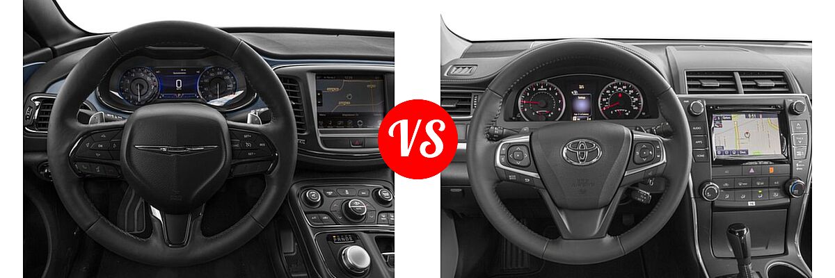 2016 Chrysler 200 Sedan S / Touring vs. 2016 Toyota Camry Sedan SE / SE w/Special Edition Pkg / XSE - Dashboard Comparison