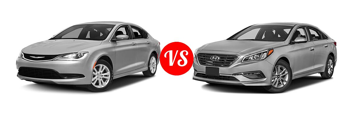 2016 Chrysler 200 Sedan LX vs. 2016 Hyundai Sonata Sedan 1.6T Eco - Front Left Comparison