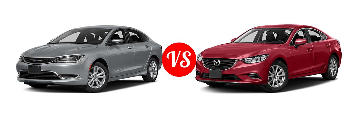 2016 Chrysler 200 Sedan Limited vs. 2016 Mazda 6 Sedan i Sport - Front Left Comparison