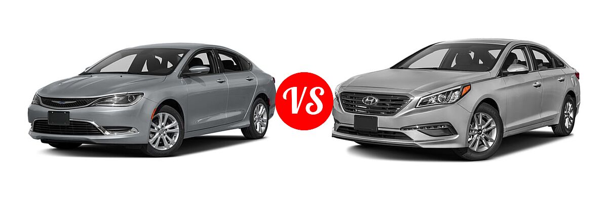 2016 Chrysler 200 Sedan Limited vs. 2016 Hyundai Sonata Sedan 1.6T Eco - Front Left Comparison