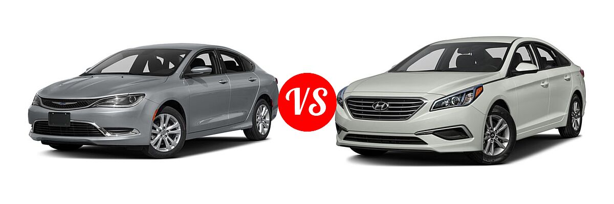 2016 Chrysler 200 Sedan Limited vs. 2016 Hyundai Sonata Sedan 2.4L Limited / 2.4L SE - Front Left Comparison