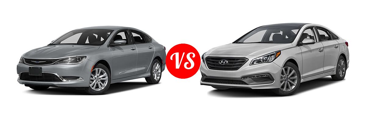 2016 Chrysler 200 Sedan Limited vs. 2016 Hyundai Sonata Sedan 2.0T Limited - Front Left Comparison