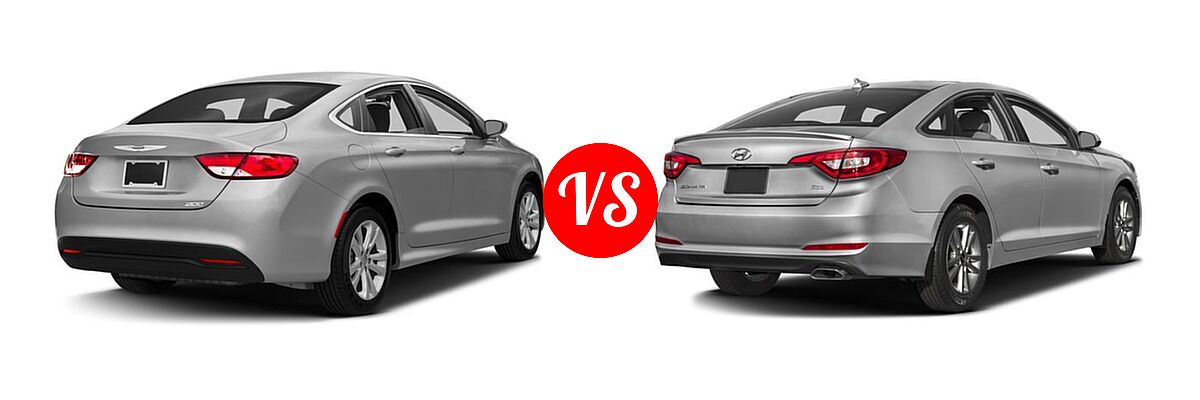 2016 Chrysler 200 Sedan LX vs. 2016 Hyundai Sonata Sedan 1.6T Eco - Rear Right Comparison