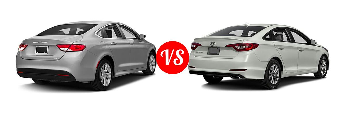 2016 Chrysler 200 Sedan LX vs. 2016 Hyundai Sonata Sedan 2.4L Limited / 2.4L SE - Rear Right Comparison