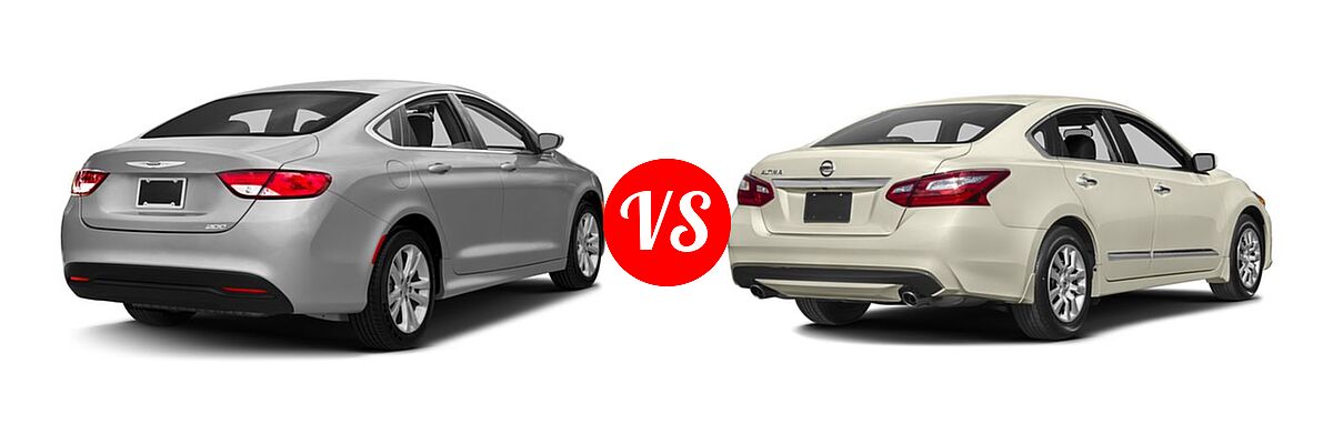 2016 Chrysler 200 Sedan LX vs. 2016 Nissan Altima Sedan 2.5 / 2.5 S / 2.5 SV - Rear Right Comparison