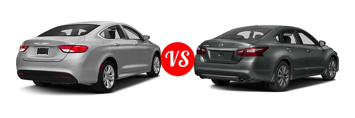 2016 Chrysler 200 Sedan LX vs. 2016 Nissan Altima Sedan 2.5 SL / 3.5 SL - Rear Right Comparison
