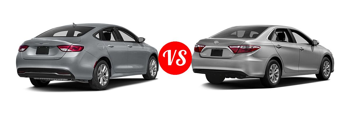 2016 Chrysler 200 Sedan Limited vs. 2016 Toyota Camry Sedan LE / XLE - Rear Right Comparison