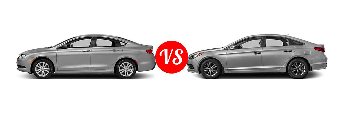 2016 Chrysler 200 Sedan LX vs. 2016 Hyundai Sonata Sedan 1.6T Eco - Side Comparison