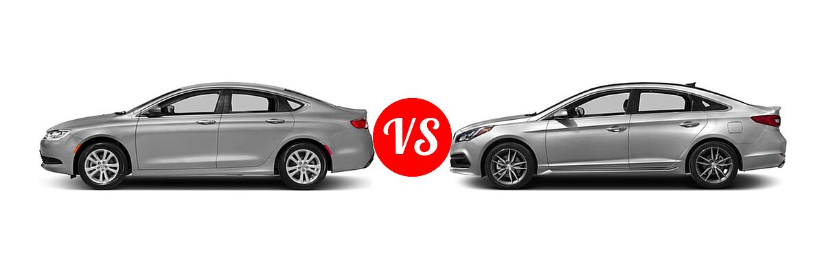 2016 Chrysler 200 Sedan LX vs. 2016 Hyundai Sonata Sedan 2.0T Sport - Side Comparison
