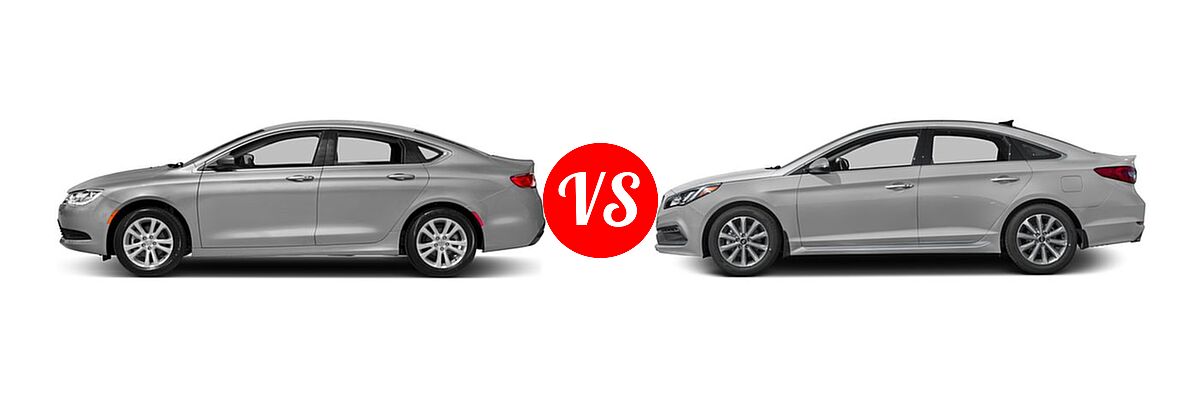 2016 Chrysler 200 Sedan LX vs. 2016 Hyundai Sonata Sedan 2.0T Limited - Side Comparison