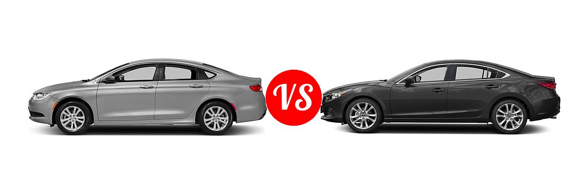 2016 Chrysler 200 Sedan LX vs. 2016 Mazda 6 Sedan i Touring - Side Comparison
