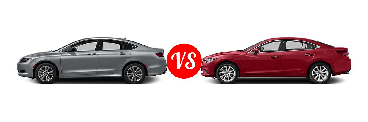 2016 Chrysler 200 Sedan Limited vs. 2016 Mazda 6 Sedan i Sport - Side Comparison