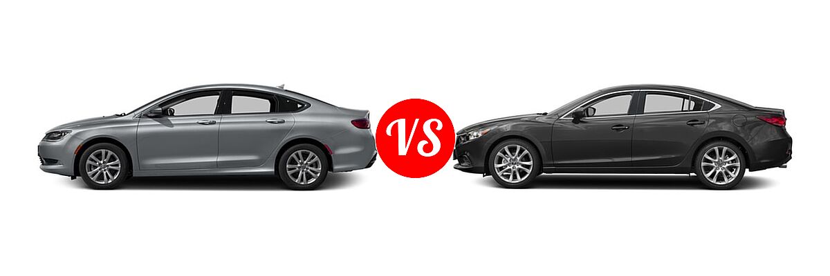2016 Chrysler 200 Sedan Limited vs. 2016 Mazda 6 Sedan i Touring - Side Comparison