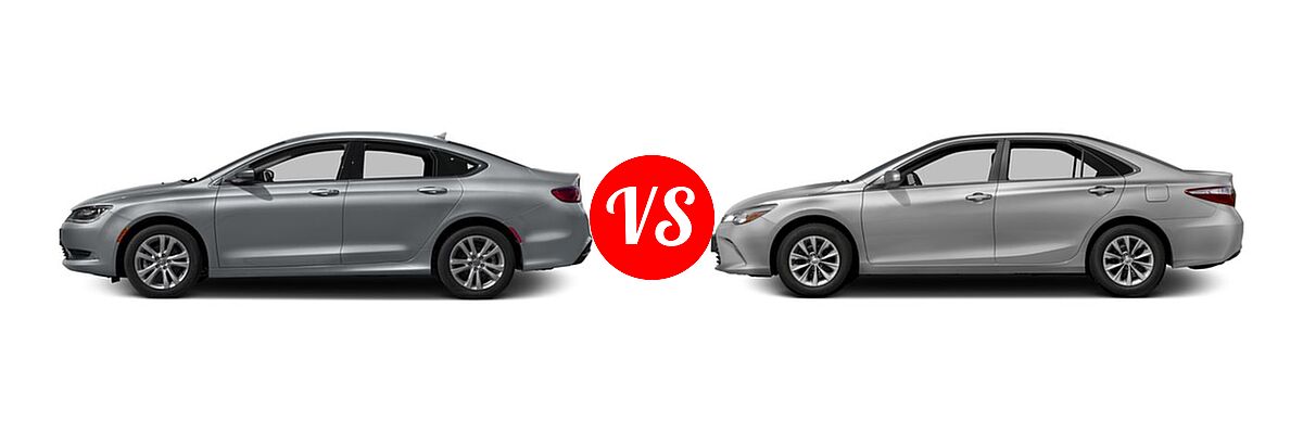 2016 Chrysler 200 Sedan Limited vs. 2016 Toyota Camry Sedan LE / XLE - Side Comparison