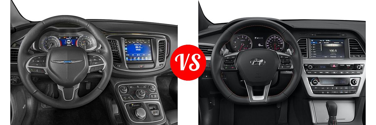 2016 Chrysler 200 Sedan C / C Platinum vs. 2016 Hyundai Sonata Sedan 2.0T Sport - Dashboard Comparison