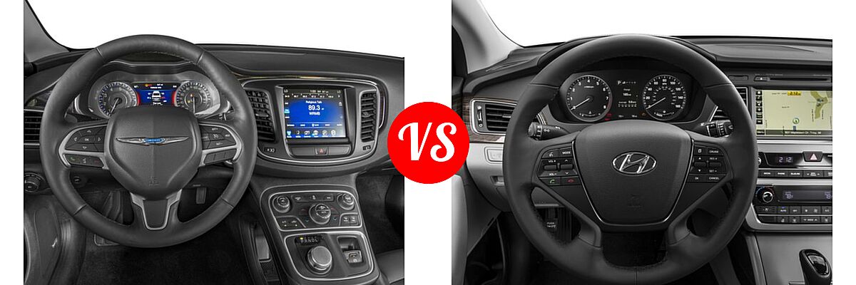 2016 Chrysler 200 Sedan C / C Platinum vs. 2016 Hyundai Sonata Sedan 2.0T Limited - Dashboard Comparison