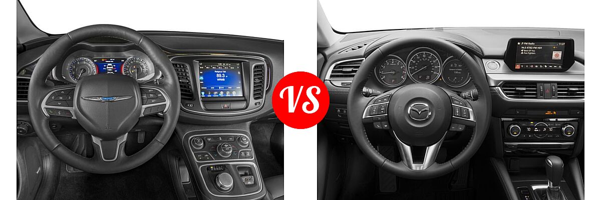 2016 Chrysler 200 Sedan C / C Platinum vs. 2016 Mazda 6 Sedan i Grand Touring - Dashboard Comparison
