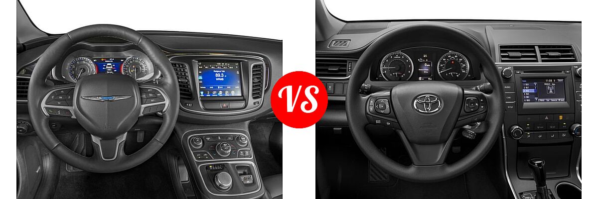 2016 Chrysler 200 Sedan C / C Platinum vs. 2016 Toyota Camry Sedan LE / XLE - Dashboard Comparison