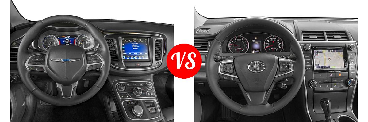 2016 Chrysler 200 Sedan C / C Platinum vs. 2016 Toyota Camry Sedan SE / SE w/Special Edition Pkg / XSE - Dashboard Comparison
