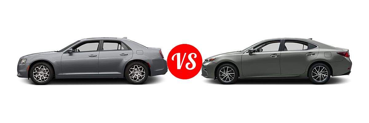 2016 Chrysler 300 Sedan 300S Alloy Edition vs. 2016 Lexus ES 350 Sedan 4dr Sdn - Side Comparison