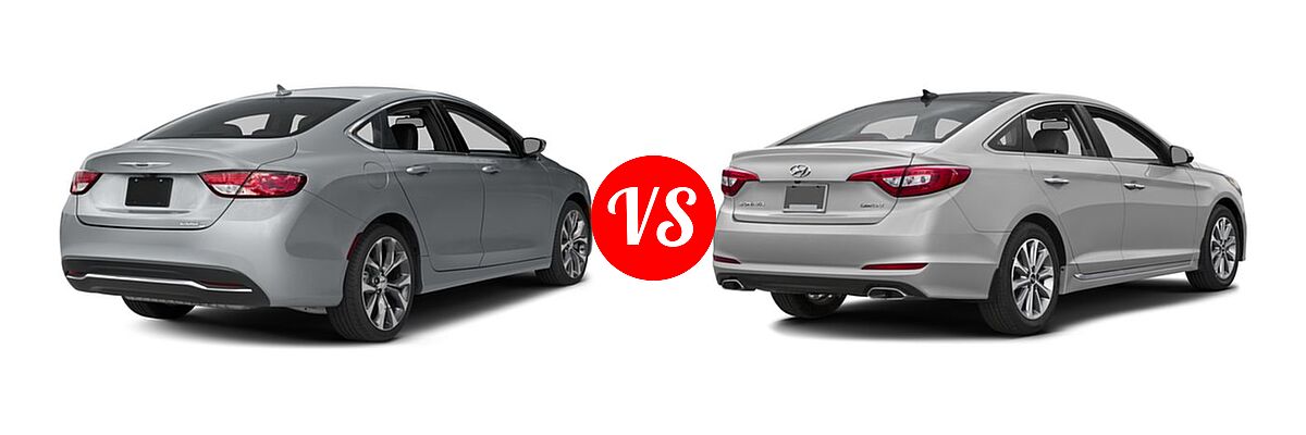 2016 Chrysler 200 Sedan C / C Platinum vs. 2016 Hyundai Sonata Sedan 2.0T Limited - Rear Right Comparison