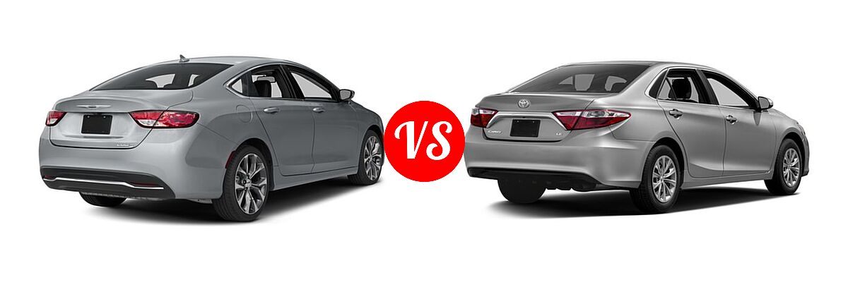 2016 Chrysler 200 Sedan C / C Platinum vs. 2016 Toyota Camry Sedan LE / XLE - Rear Right Comparison