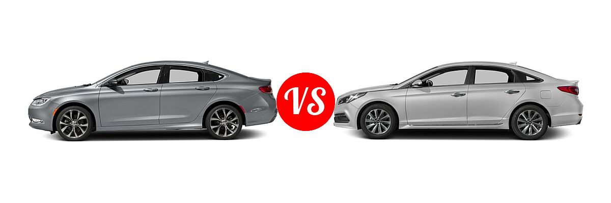 2016 Chrysler 200 Sedan C / C Platinum vs. 2016 Hyundai Sonata Sedan 2.4L Sport - Side Comparison