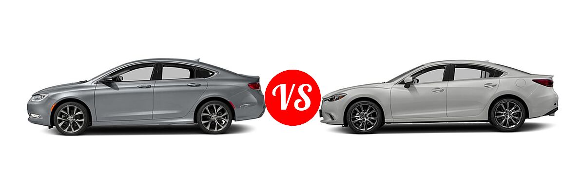 2016 Chrysler 200 Sedan C / C Platinum vs. 2016 Mazda 6 Sedan i Grand Touring - Side Comparison