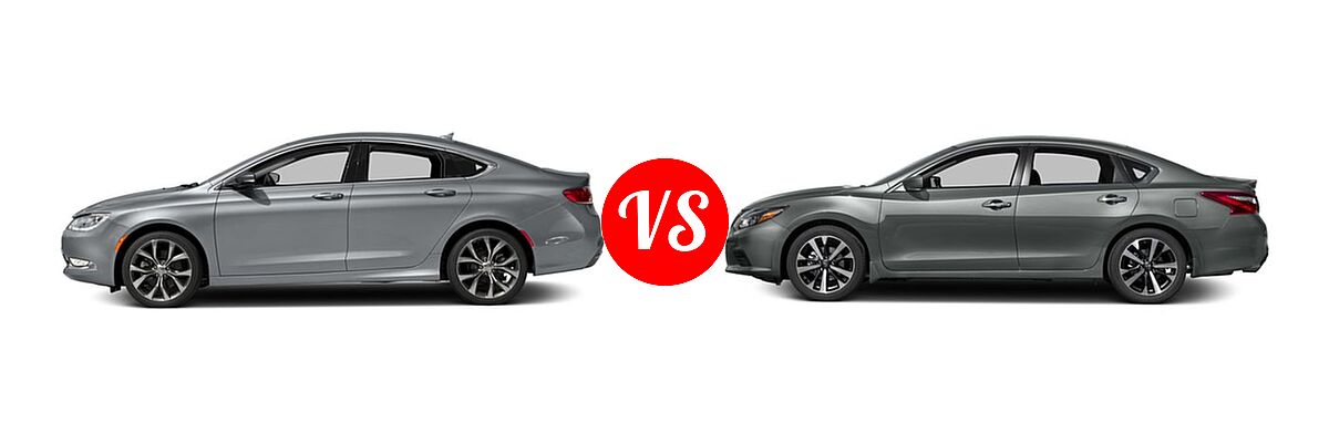 2016 Chrysler 200 Sedan C / C Platinum vs. 2016 Nissan Altima Sedan 2.5 SR / 3.5 SR - Side Comparison