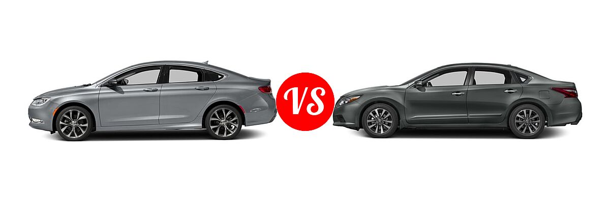 2016 Chrysler 200 Sedan C / C Platinum vs. 2016 Nissan Altima Sedan 2.5 SL / 3.5 SL - Side Comparison