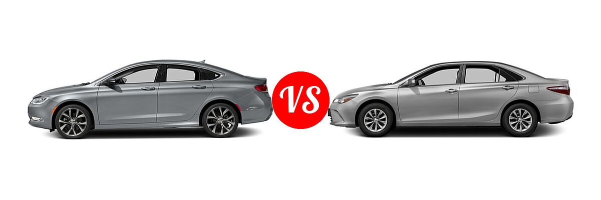 2016 Chrysler 200 Sedan C / C Platinum vs. 2016 Toyota Camry Sedan LE / XLE - Side Comparison