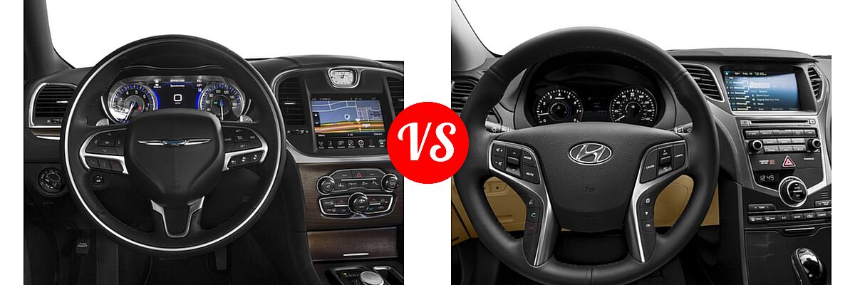 2016 Chrysler 300 Sedan 300C Platinum vs. 2016 Hyundai Azera Sedan Limited - Dashboard Comparison