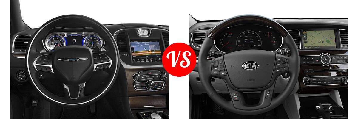 2016 Chrysler 300 Sedan 300C Platinum vs. 2016 Kia Cadenza Sedan Premium - Dashboard Comparison