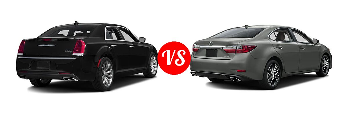 2016 Chrysler 300 Sedan 300C Platinum vs. 2016 Lexus ES 350 Sedan 4dr Sdn - Rear Right Comparison