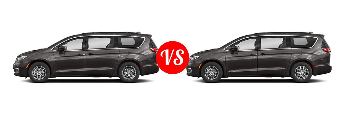 2021 Chrysler Pacifica Minivan Limited / Pinnacle / Touring / Touring L vs. 2022 Chrysler Pacifica Minivan Limited / Pinnacle / Touring / Touring L - Side Comparison