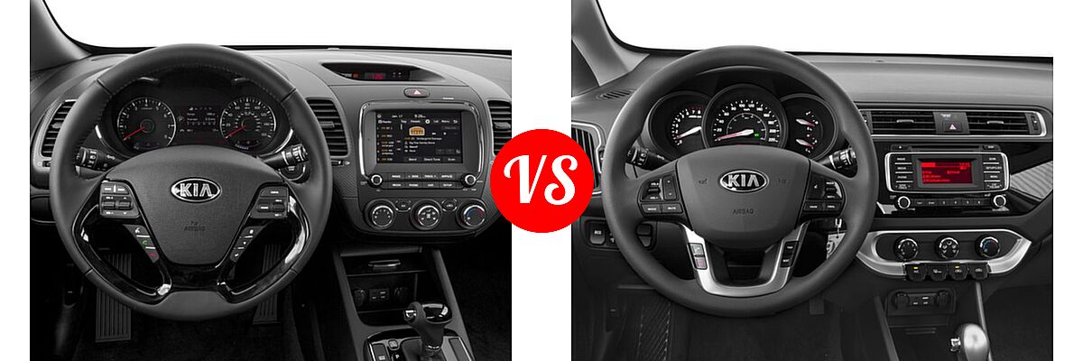 2017 Kia Forte Sedan S vs. 2017 Kia Rio Sedan EX / LX - Dashboard Comparison