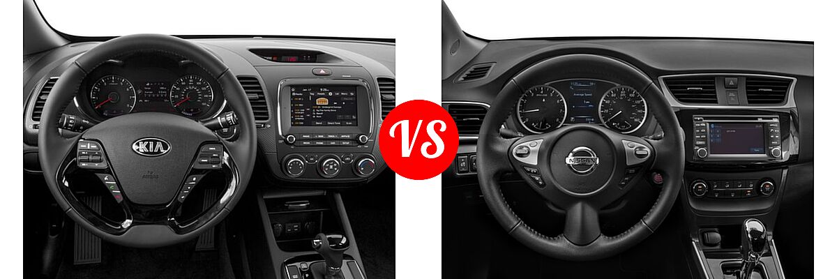 2017 Kia Forte Sedan S vs. 2017 Nissan Sentra Sedan SR - Dashboard Comparison