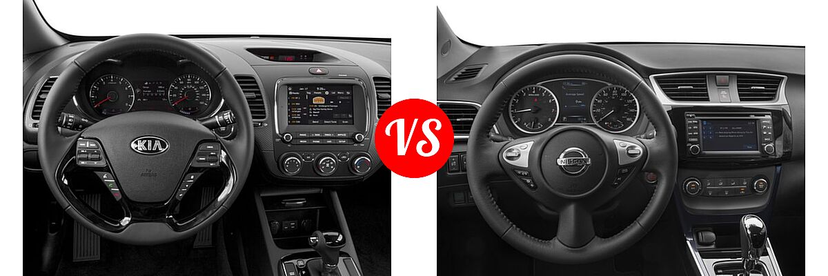 2017 Kia Forte Sedan S vs. 2017 Nissan Sentra Sedan SR Turbo - Dashboard Comparison