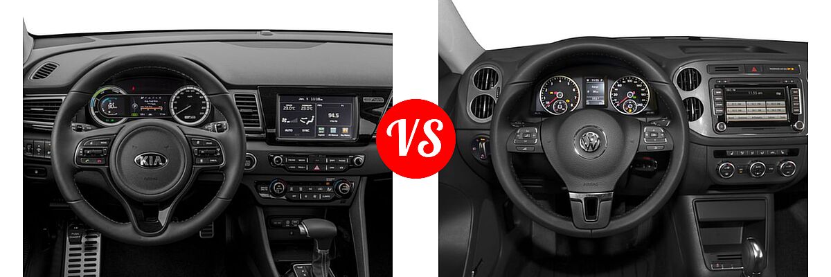 2017 Kia Niro SUV EX / FE / LX / Touring vs. 2017 Volkswagen Tiguan Limited SUV 2.0T 4MOTION / 2.0T FWD - Dashboard Comparison