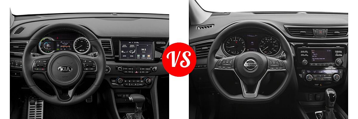 2017 Kia Niro vs. 2017 Nissan Rogue Sport - Dashboard Comparison