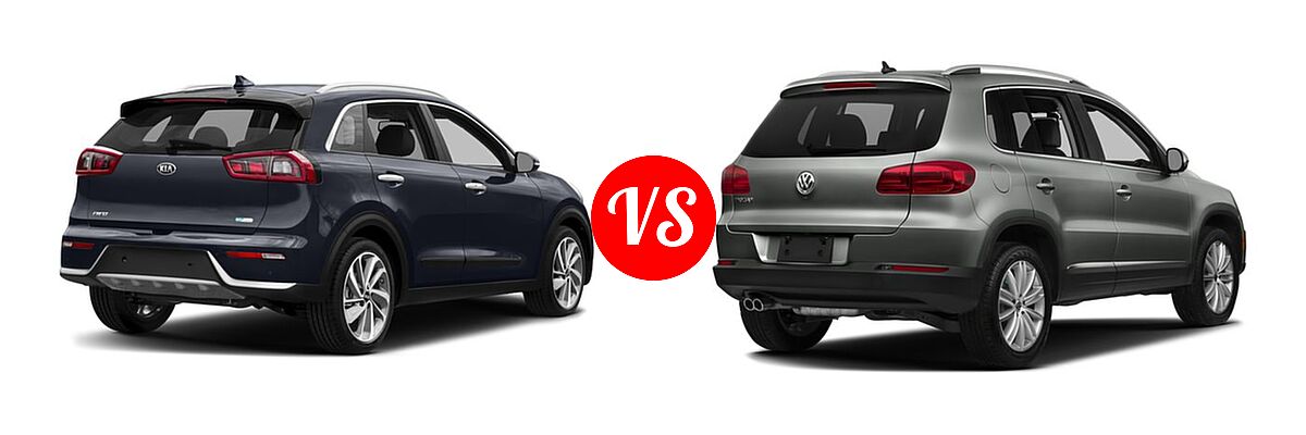 2017 Kia Niro SUV EX / FE / LX / Touring vs. 2017 Volkswagen Tiguan Limited SUV 2.0T 4MOTION / 2.0T FWD - Rear Right Comparison