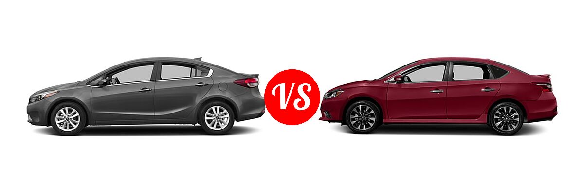 2017 Kia Forte Sedan S vs. 2017 Nissan Sentra Sedan SR - Side Comparison