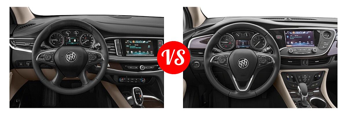 2020 Buick Enclave SUV Essence / Preferred / Premium vs. 2019 Buick Envision SUV Essence / FWD 4dr / Preferred / Premium / Premium II - Dashboard Comparison