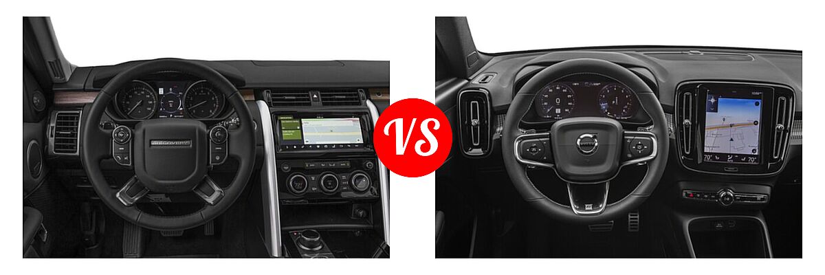 2020 Land Rover Discovery SUV HSE / HSE Luxury / Landmark Edition / SE vs. 2019 Volvo XC40 SUV R-Design - Dashboard Comparison